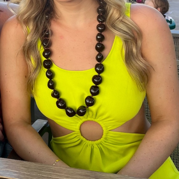 Solid & Striped Bailey Cutout Swim Swim Cover-Up Dress - Pear, size M - Picture 3 of 6